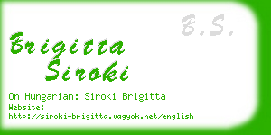 brigitta siroki business card